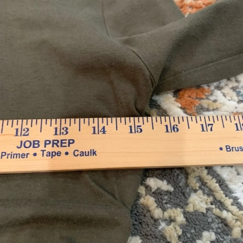 MICHAEL KORS Army Green Scooped Neck Cinched & Zippered LS‎ Women’s Size L - Picture 5 of 7